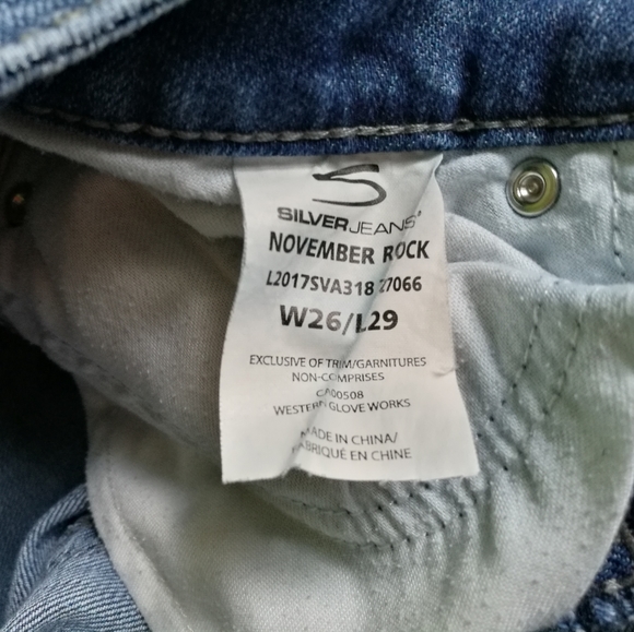 W26/L29 SILVER JEANS Zippered Ankle - Picture 5 of 7